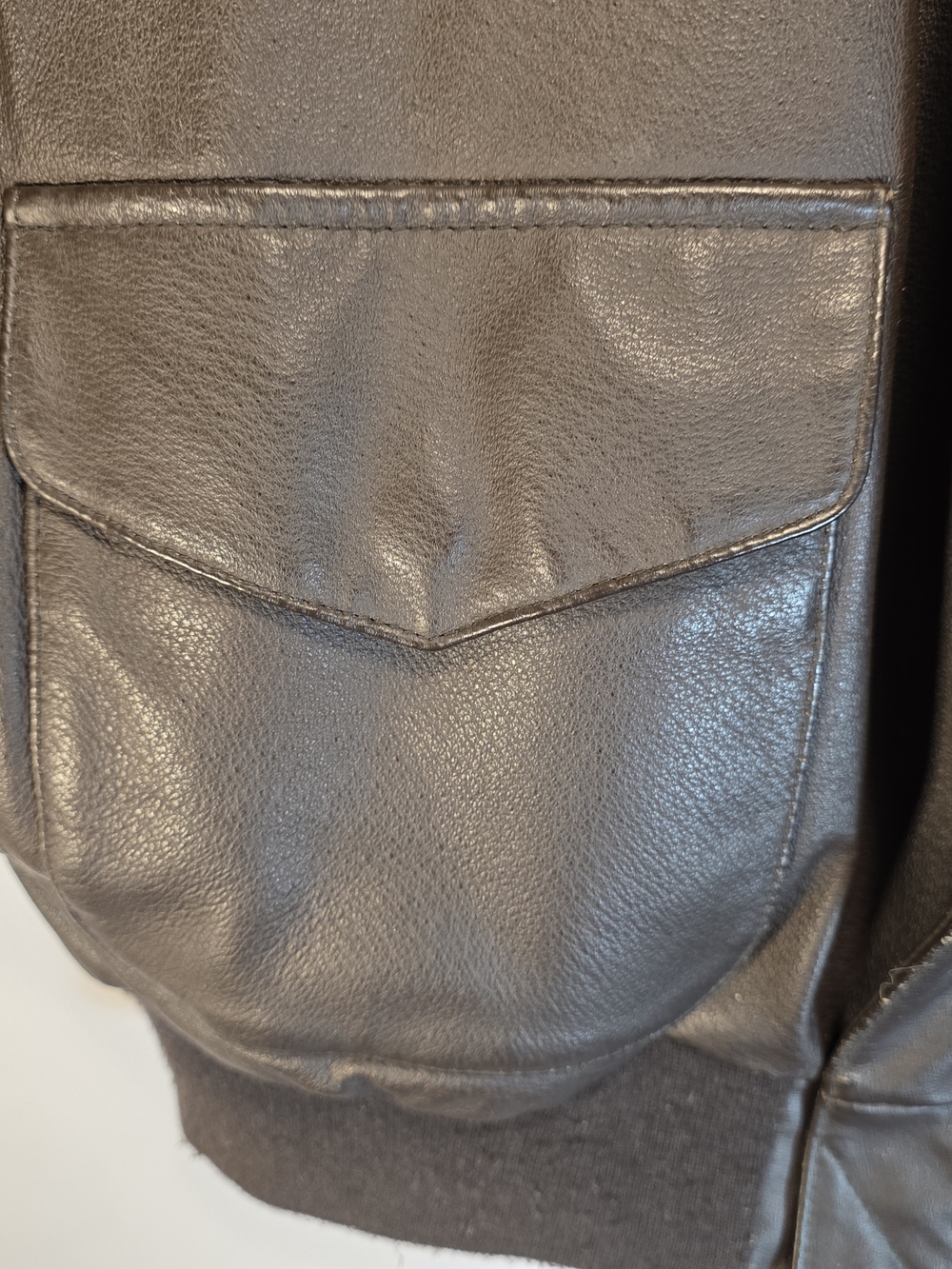 Vintage Air Force Airborne Leathers Mens L Flight Bomber Jacket Brown Leather - Picture 5 of 13
